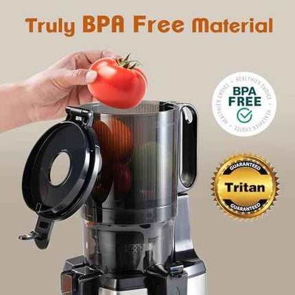 Fretta Juicer Machine,Cold Press Juicer W/ 5.3'' Feed Chute for Whole Fruits Veg
