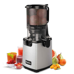 Fretta Juicer Machine,Cold Press Juicer W/ 5.3'' Feed Chute for Whole Fruits Veg