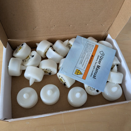 24 PCS Flameless LED Tea Lights Bulk, Electric Tealight Candles, Small Fake Cand