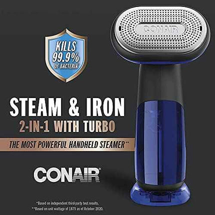 Conair GS108C Extreme Steam Handheld & Iron 2-in-1 with Turbo (Steam or Press) B