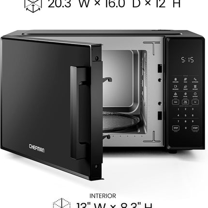 Chefman 1.1 Cu Ft Countertop Microwave Oven, 1000W, 10 Power Levels