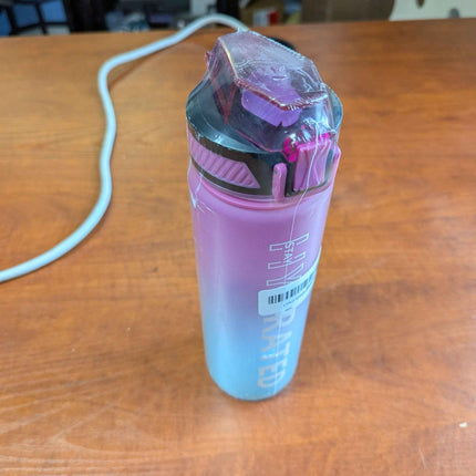QLUR Water Bottle with Straw, 32oz Sports Motivational Water Bottle with Time Ma
