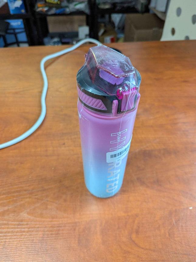 QLUR Water Bottle with Straw, 32oz Sports Motivational Water Bottle with Time Ma