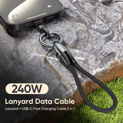 BotaniNest Phone Wrist Lanyard Built In 240W Type C Phone Lanyard Charging Fast