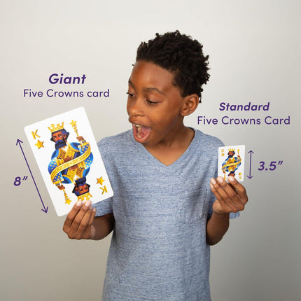 Five Crowns GIANT Rummy Style Jumbo Card Game for Kids, Family Game Night | Uniq