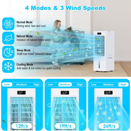 Windowless Portable Air Conditioners, 3-IN-1 Evaporative Air Cooler, 6L Swamp Co