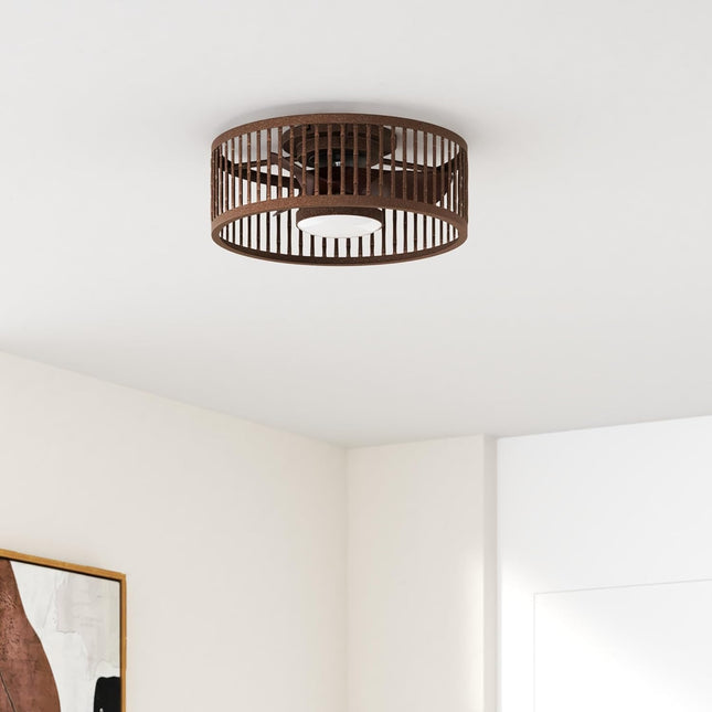 Coolbull Ceiling Fan with Lights, Remote & APP Control, 20 Inch Farmhouse Flush