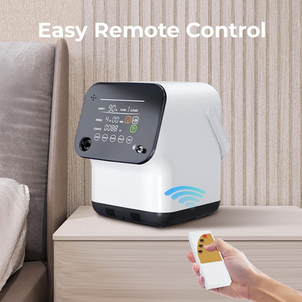 Oxygen Concentrator for Home & Travel Use - Touch Screen Control, Adjustable Flo