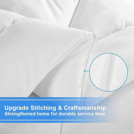 TEKAMON All Season Full Comforter Winter Warm Summer Soft Quilted Down Alternati