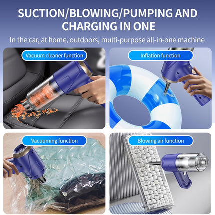 Car Vacuum Portable Cordless 18000PA High Power Mini Vacuum Cleaner 4-in-1 Compr
