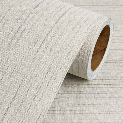 Livelynine Taupe Grasscloth Peel and Stick Wallpaper Textured Neutral Faux Grass