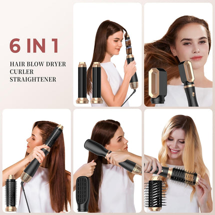 Blow Dryer Brush 5 in 1, Negative Ion Hair Dryer Brush Set Air Styler Curling Wr