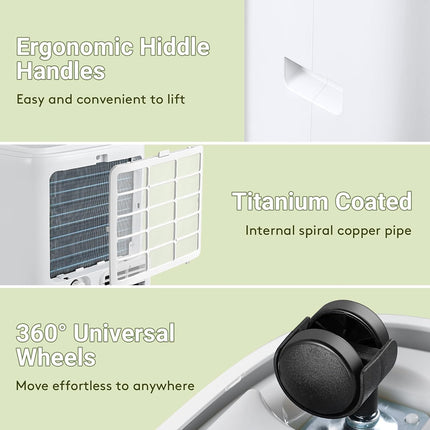 Incomplete — AAOBOSI 8000 BTU Portable Air Conditioner, 4-in-1 WiFi AC with Dehumidifier