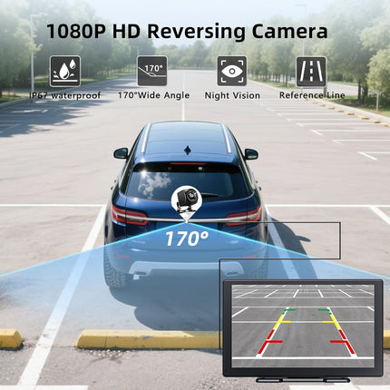 9'' Carplay Screen for Car, Wireless Carplay & Android Auto, Portable Carplay Sc