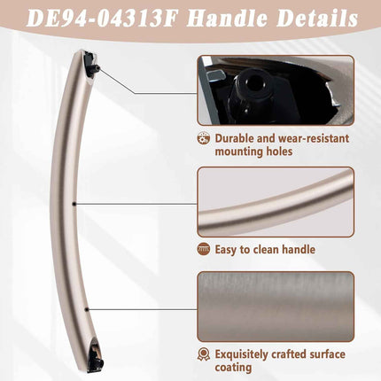 DE94-04313F Microwave Door Handle, Fit for ME16A4021AS ME17R7011ES Samsung Micro