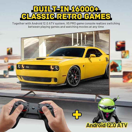 Kinhank Super Console X5 PRO Retro Gaming Console with 16000+Games,Android 12.0