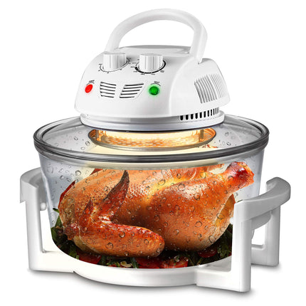NutriChef Air Fryer, Halogen Infrared Convection Oven - Large 13 Quart Glass Air