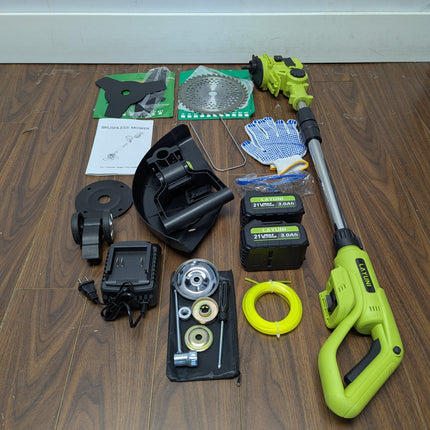 Incomplete — LAYUNI 21V Brushless Cordless Weed Wacker, 4-in-1 Trimmer & Edger
