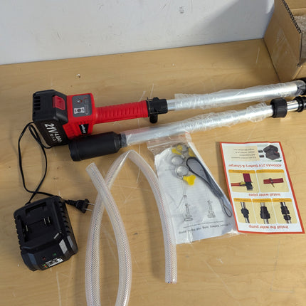 Cordless Brushless Stick Water Transfer Pump with Battery and Charger