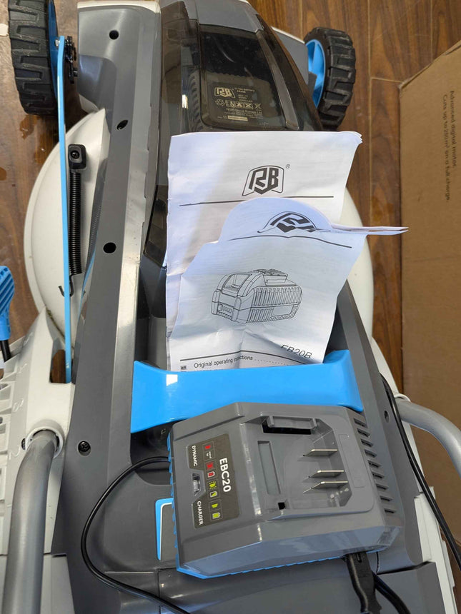 Cordless Lawn Mower 15 Inch(37cm) Deck Lightweight Lawn Mower 40V Lawnmower w/Br