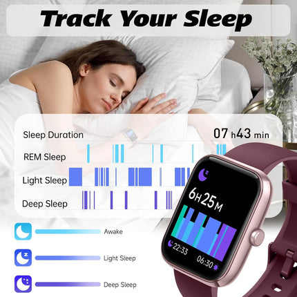 Smart Watch for Men Women with Bluetooth Call, Alexa Built-in, Heart Rate & Slee