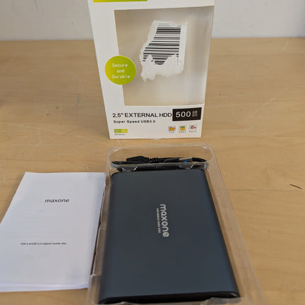 Maxone 500GB Portable External Hard Drive, Ultra Slim USB3.0 HDD Storage Compati