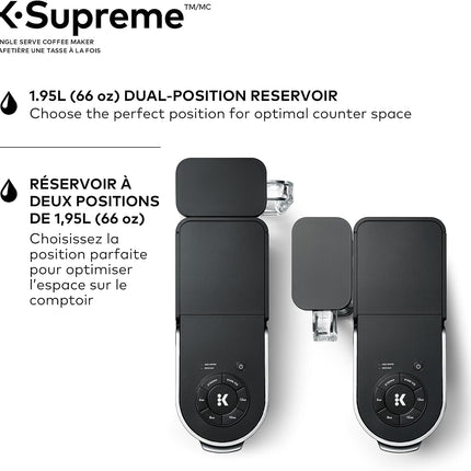 Keurig K-Supreme Single Serve K-Cup Pod Coffee Maker with MultiStream Technology, Dual-Position 66 oz Reservoir, Black