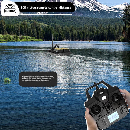 RC Fishing Bait Boat for Lake, Dual Motor Fish Finder with GPS Positioning Bait