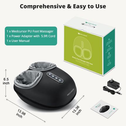 Medcursor Electric Shiatsu Foot Massager Machine with Soothing Heat, Deep Kneadi