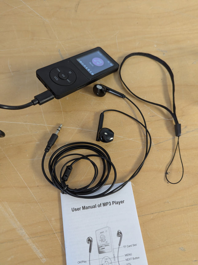 MP3 Player 32GB with Speaker Earphone Portable HiFi Lossless Sound MP3 Mini Musi