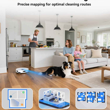 Redroad Robot Vacuum Cleaner 20,000Pa Robot Vacuum Mop,120 Day Self Emptying Vac