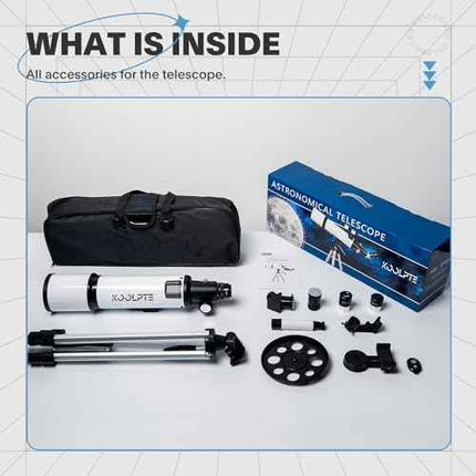 Telescope 80mm Aperture 600mm - Astronomical Portable Refracting, Fully Multi-Co