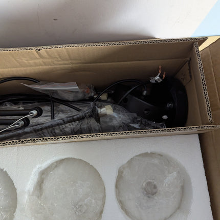 Mid Century Chandelier,Modern Sputnik Globe Chandelier,Black Chandeliers for Din