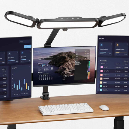 NUERPO LED Desk Lamp with Clamp,Adjustable Swing Arm Desks Lamps for Home Office
