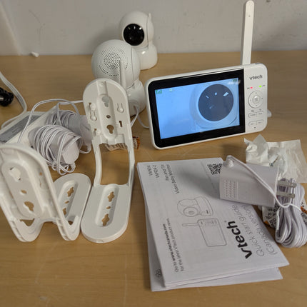 VTech VM924-2 Pan & Tilt Video Baby Monitor with 2 Cameras, 5" LCD Screen, Up to