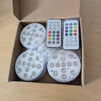 Syxiaola Pool Lights - Submersible LED Lights with Magnet and Suction Cups, 16 C