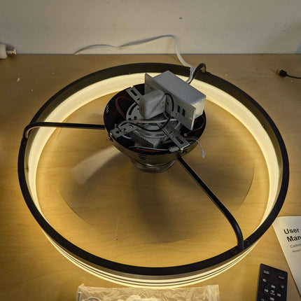 Ltemziiy Ceiling Fans with Lights and Remote, 19.7" Low Profile Flush Mount Ceil