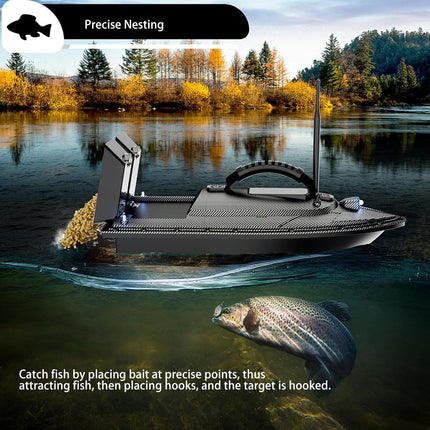 RC Fishing Bait Boat for Lake, Dual Motor Fish Finder with GPS Positioning Bait
