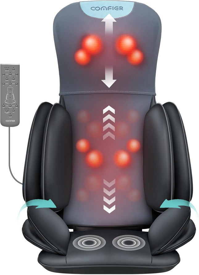 COMFIER Shiatsu Neck & Back Massager with Heat, Full Back Coverage Massage Chair