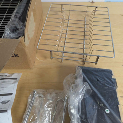 Large 2 Tier Dish Drying Rack, Extendable Dish Rack, Stainless Steel Anti-Rust D