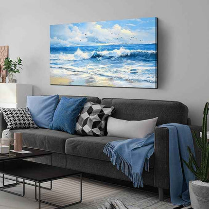 ENTANUB Ocean Wall Art, Size 48x24 Inches