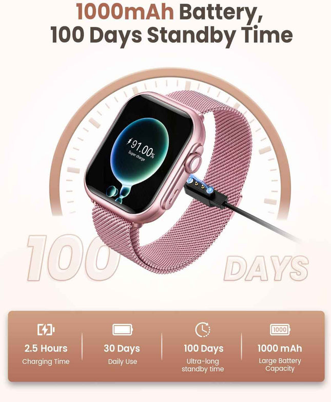 Smart Watches for Women (Android/iPhone), 1.83" HD Smart Watch with Calls/Messag