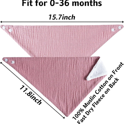 Muslin Baby Bibs Baby Drool Bandana Bibs for Baby Girls Boys Infant Newborn Todd