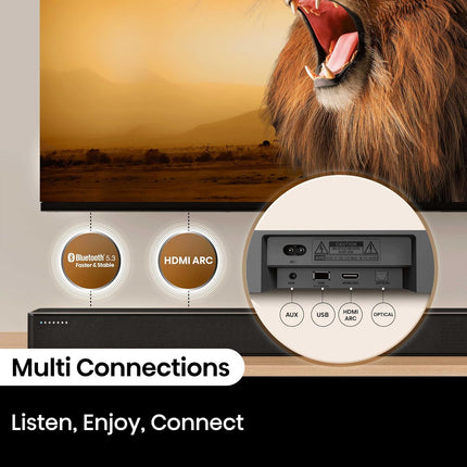 INCOMPLETE Hisense HS2100 2.1 Channel 240W Soundbar with Wireless Subwoofer, Dolby Audio (No Remote, No Cables)