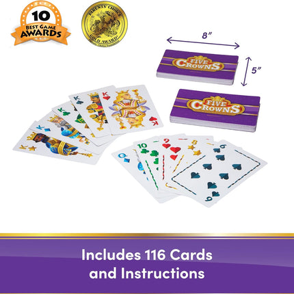 Five Crowns GIANT Rummy Style Jumbo Card Game for Kids, Family Game Night | Uniq