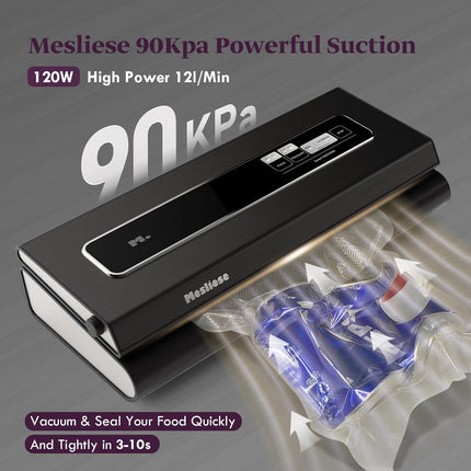 Mesliese Vacuum Sealer Machine Powerful 90Kpa Precision 6-in-1 Compact Vacuum Fo