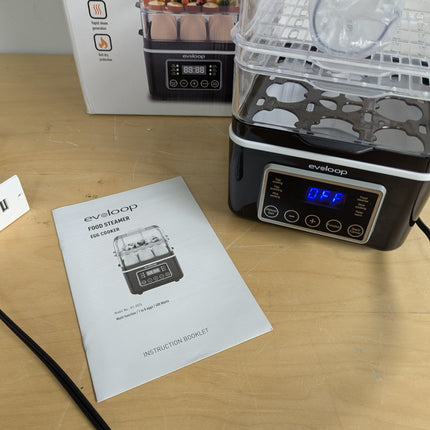 2 Tiers Mini Electric Food Steamer for Cooking, 4 QT Digital Multi Vegetable Ste