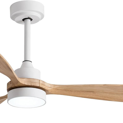 GESUM Ceiling Fan with Light, 52" Wood Ceiling Fan with Light Remote Control,6 S