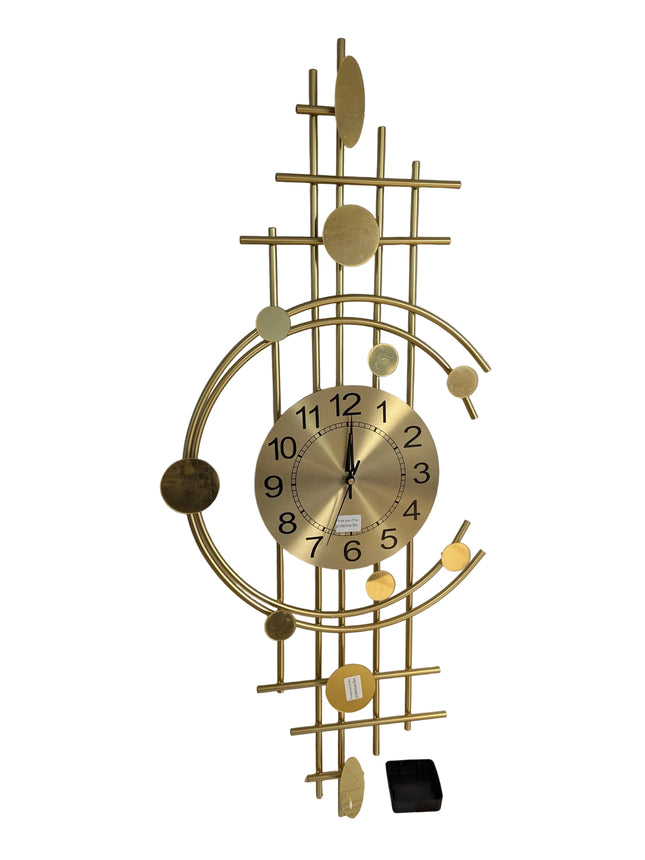 Modern Minimalist Large Wall Clock, Silent Non-Ticking Quartz Metal Clock for Living Room, Kitchen & Office