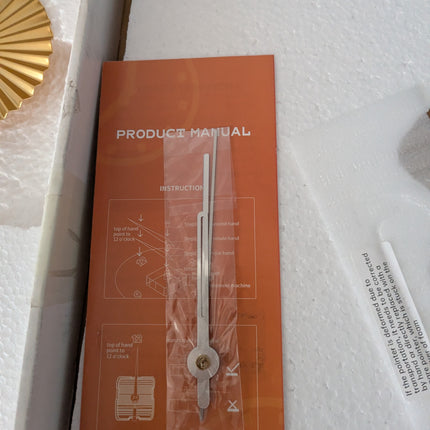 Wall Clock for Living Room, Silent Quality Quartz Battery Operated with Pendulum